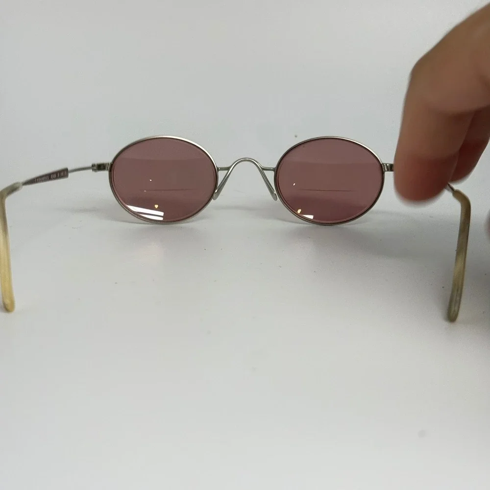Rodenstock R2439 B Oval Silver Gold Metal Eyeglasses Rose Tinted Lenses 140
